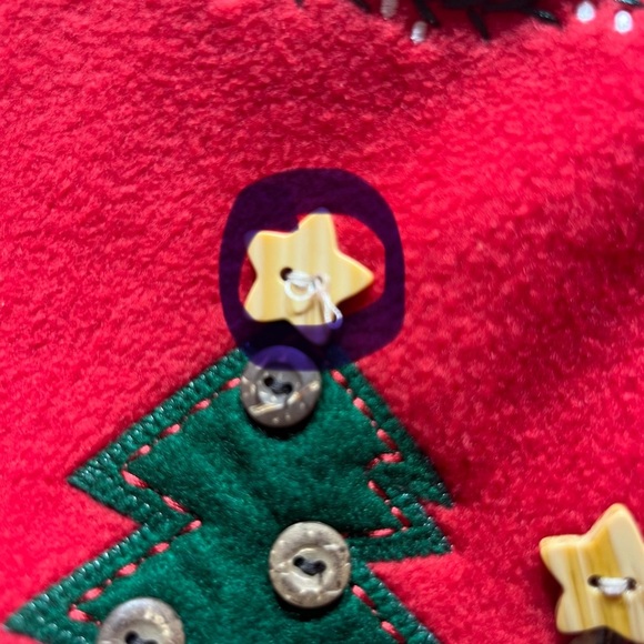 Vintage Allison Daley Red Sweater Christmas Tree Design Large - Picture 8 of 10